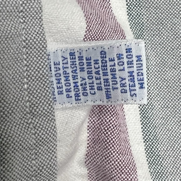 Polo Ralph Lauren Vintage 90’s Striped Oxford Button down with Patch Mens Medium - Picture 6 of 8